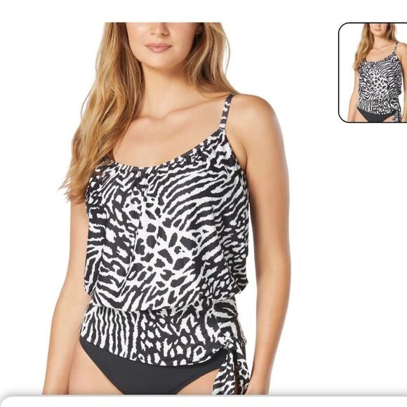 NWT Coco Reef Women's Contours Jem Blouson Tankini Top - Picture 1 of 6